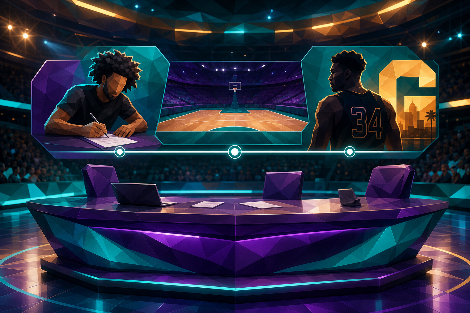 Charlotte Hornets editorial composite — new-look roster entering Summer League